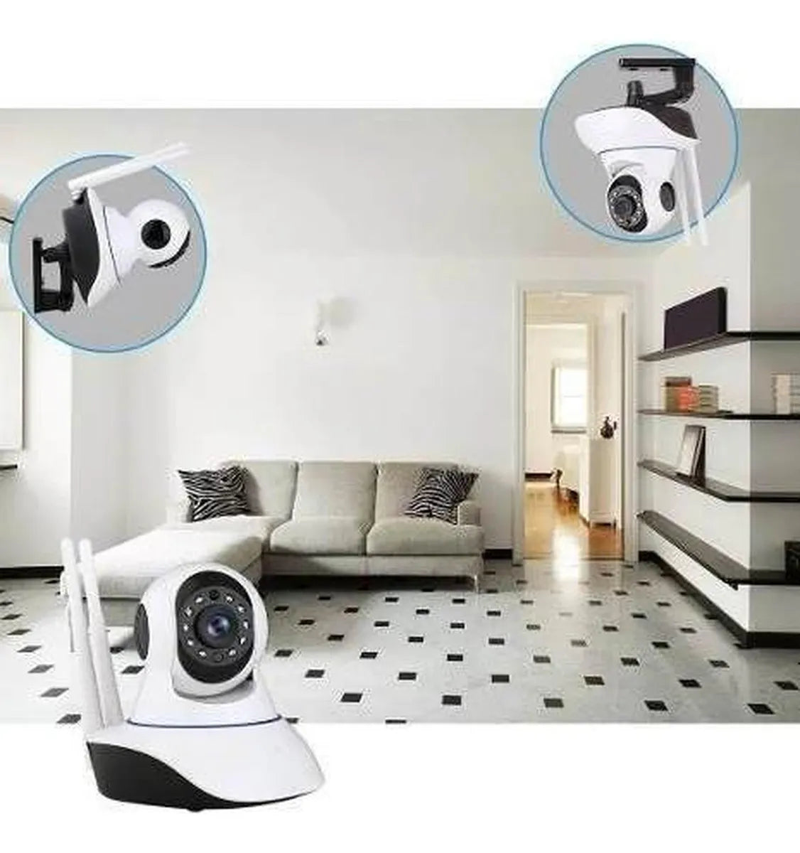 W - Cámara De Seguridad IP Wifi 360°