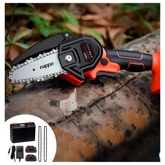 🔥 ¡Súper Combo de Poder! 🔥 🪚 Motosierra Premium ⛓️ + 2 Cadenas de Repuesto 🔋 + 2 Baterías de Larga Duración ✨