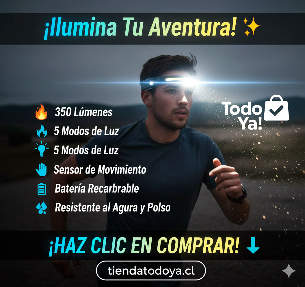 Linterna LED Cintillo® Recargable 🔦 350 Lúmenes